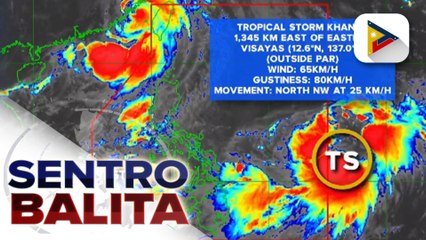 Bagyong binabantayan sa labas ng PAR, isa nang tropical storm
