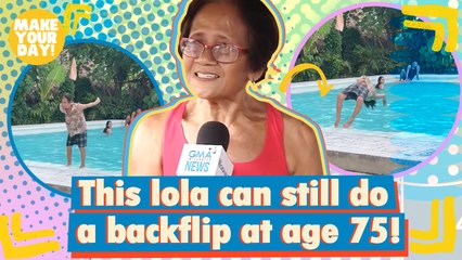 This lola can still do a backflip at 75! | Make Your Day