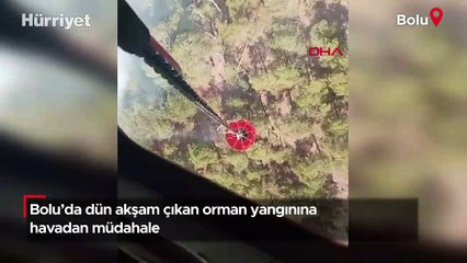 Bolu'daki orman yangınına müdahale