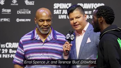 'Put him in the dirt' - Spence and Crawford clash in front of Mike Tyson