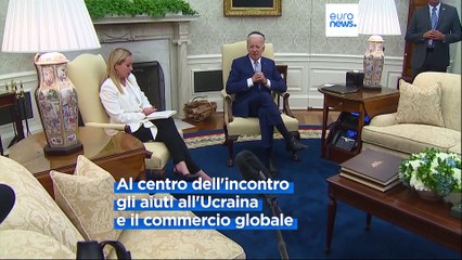 Tải video: Giorgia Meloni alla Casa Bianca per incontrare Joe Biden: commercio globale, Cina e Ucraina i temi