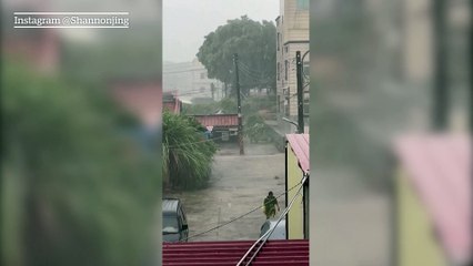 Typhoon Doksuri makes landfall in Taiwan