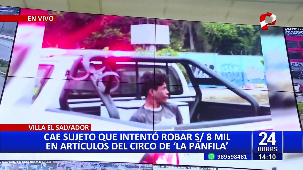 Detienen a delincuente que robó 8 mil soles en artículos del circo de "La Pánfila"