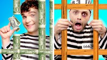 Rich Jail vs Broke Jail! Funny Situations & DIY Ideas by GOTCHA!