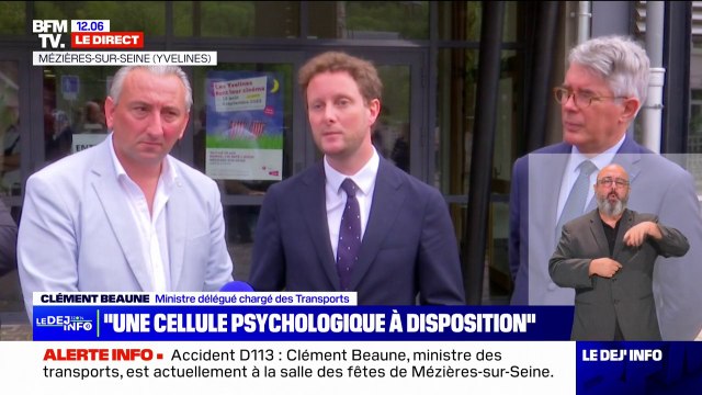 Accident mortel dans les Yvelines: Clément Beaune assure qu'une cellule psychologique a été activée tout de suite