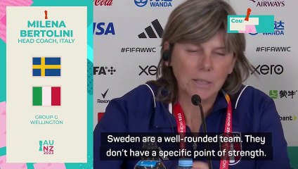 Italy needs to manage the ball better against 'intense' Sweden - Bertolini