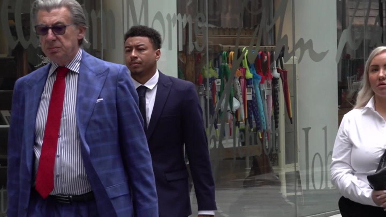 Watch: Footballer Jesse Lingard arrives at Manchester Magistrates Court as star disqualified from driving