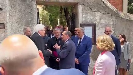 Sergio Mattarella ha fatto un sopralluogo alla chiesa di Santa Maria di Gesù