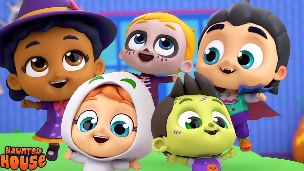 Five Little Monsters, Halloween Nursery Rhymes And Kids Song