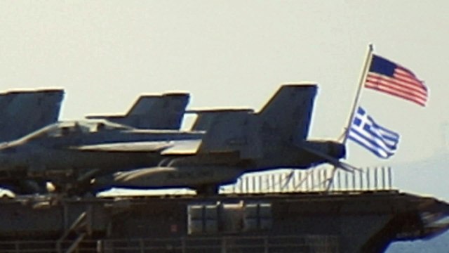 Flisvos 28/7/2023 Aircraft carrier of the United States of America Uss Gerald R.Ford