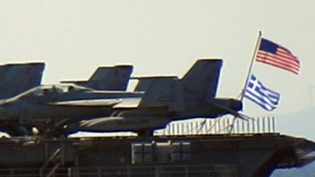 Flisvos 28/7/2023 Aircraft carrier of the United States of America Uss Gerald R.Ford