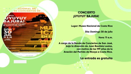 Agenda cultural | 28 Julio