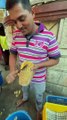 Mumbai Man Next Level Pineapple Cutting Skills _ Indian Street Food _ #shorts #youtubeshorts