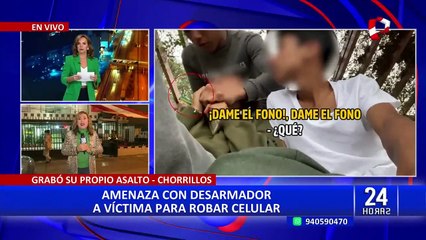 Grabó su propio asalto: ladrón amenaza con desarmador a víctima para robar su celular