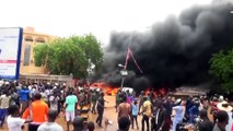 WATCH: Niger ruling party HQ torched by coup supporters