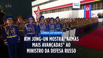 Kim Jong-un mostra armas ao ministro da Defesa da Rússia