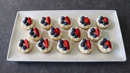 How to Make Red, White, and Blue Cheesecake Bites