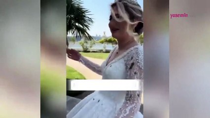 Martılar binlerce liralık gelinliği bakın ne hale getirdi?