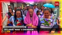 Declaran “Nana” a Claudia Sheinbaum en ceremonia Purépecha, en Michoacán