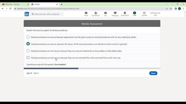Linkedin MySQL Assessment Answers 2023 - Linkedin MySql Quiz Answers - Linkedin MySQL Skill Test Answers 2023