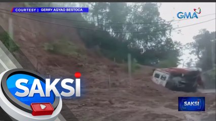 Sasakyan at iba pang estruktura, natabunan ng gumuhong lupa | Saksi