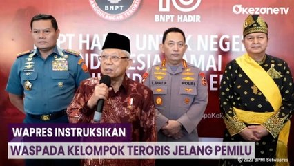 Wapres Instruksikan TNI-Polri dan BNPT Waspada Kelompok Teroris Jelang Pemilu
