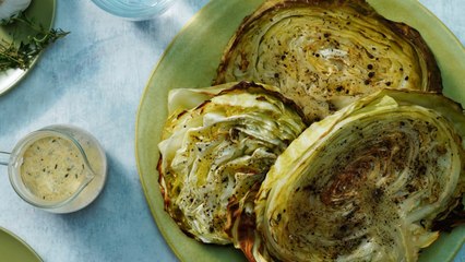 How to Make Cabbage Steaks au Poivre