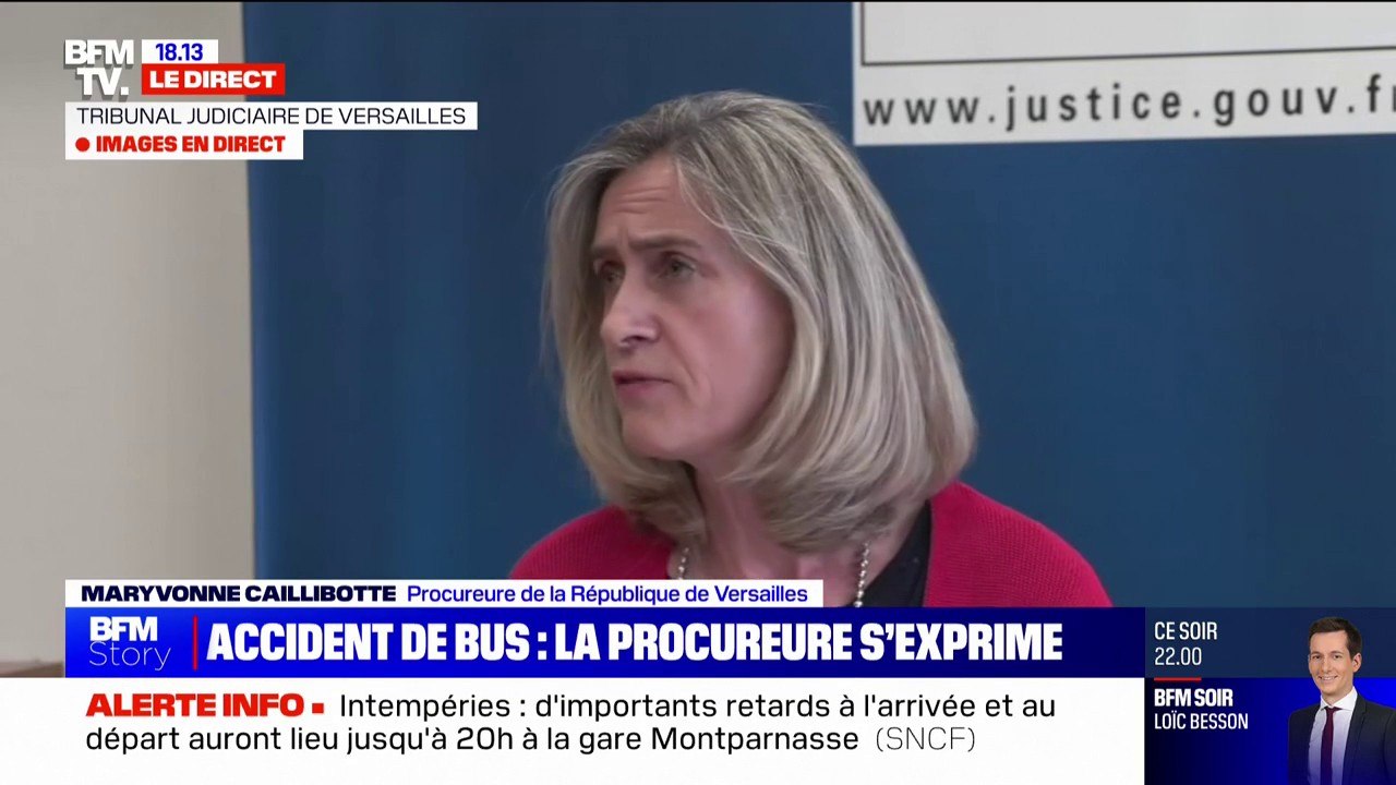 Accident de bus dans les Yvelines: les victimes décédées sont "un homme de 64 ans" et "une femme de 54 ans", rapporte la procureure de la République