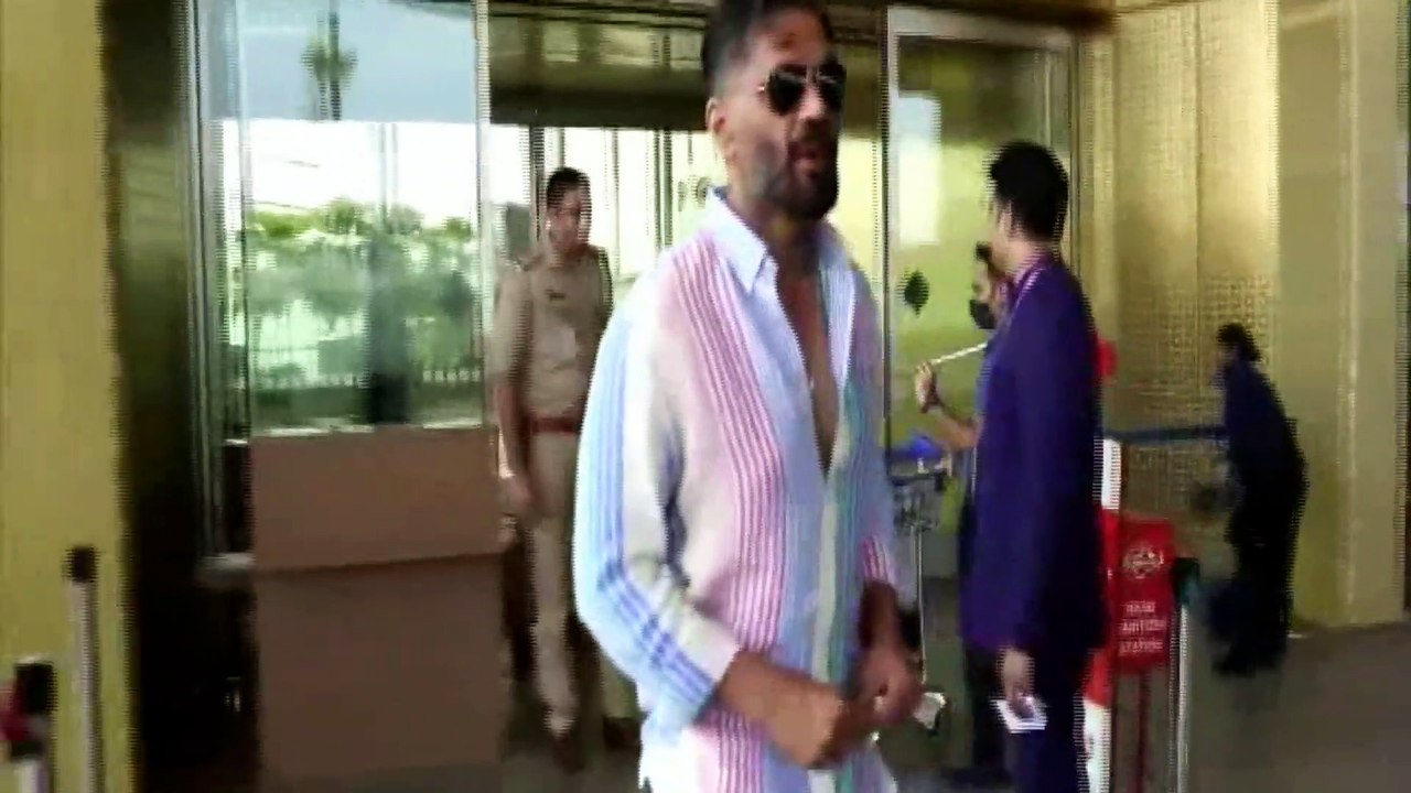 Babil Khan, Ashutosh Rana, Manoj Bajpai, Sunil Shetty, Tripti Dhimri, Spotted at Airport