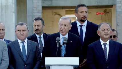 Le président des SPORTS, Recep Tayyip Erdoğan, a fait une déclaration à la salle de sport Abdi İpekçi, qui est en construction.
