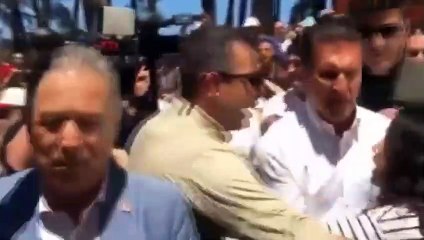 Mustafa Sarıgül a traîné la femme qui protestait contre Kılıçdaroğlu à Akbelen