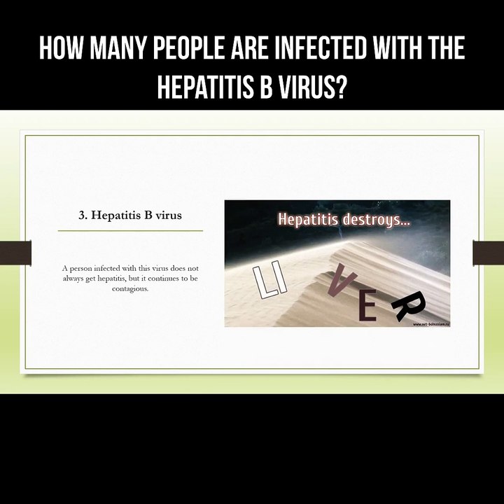 How many people are infected with the hepatitis B virus?