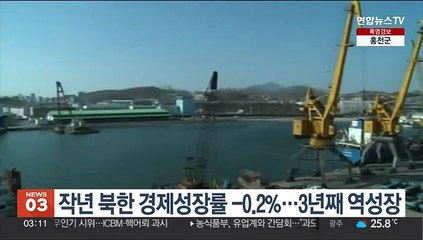 작년 북한 경제성장률 -0.2%…3년째 역성장