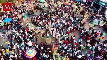 Impactante colapso de castillo de pirotecnia en Tláhuac