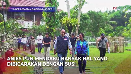 Senyum Anies Baswedan Ketika Ditanya soal Pertemuan dengan Susi Pudjiastuti di Pangandaran