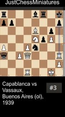 Capablanca sacrifices the Rock and checkmates his opponent