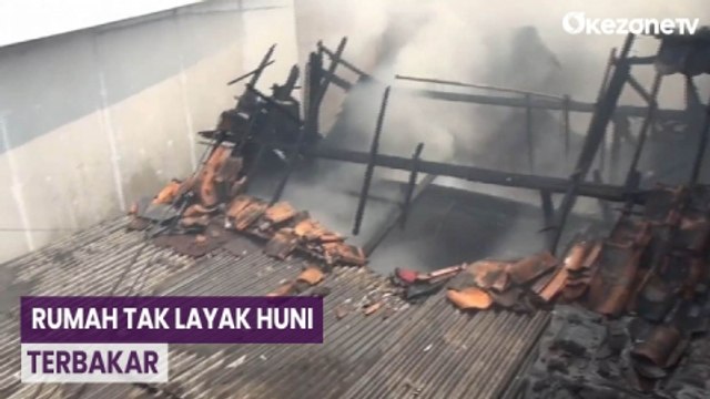 Rumah di Pemukiman Padat Penduduk Terbakar