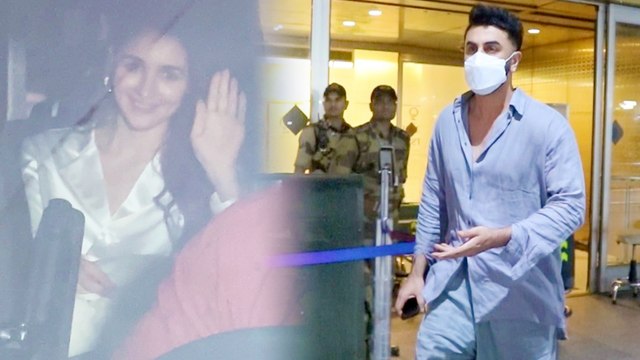Ranbir Kapoor को रिसीव करने एअरपोर्ट पहुंची Alia Bhatt का दिखा निराला लुक