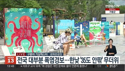 [날씨] 주말 '35도 안팎' 무더위…내륙 요란한 소나기