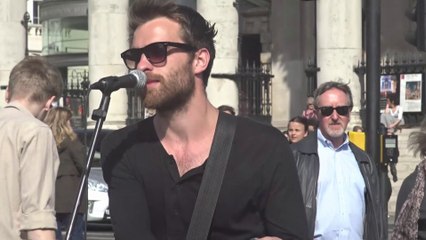Andy John Jones Busking in London 2017. Was a viral video