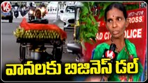 Street Vendors Facing Problems With Low Business Due To Heavy Rains _ Hyderabad _ V6 News