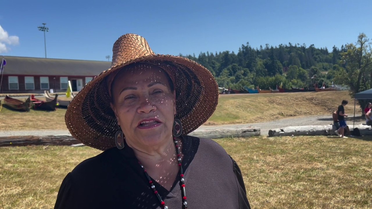 Canoe Family - Canoe Journey . Teri Gobin -Chairwoman of Tullalip Tribes-  interview- (2023). Public interest issues show