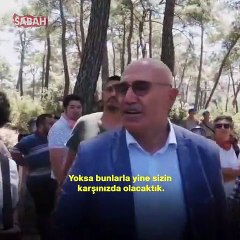 CHP'lilere Akbelen'de protesto şoku: Umduklarını bulamayınca parmak salladılar! Elini indir bana bağırma
