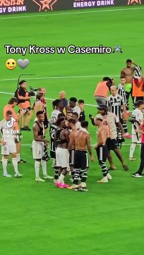 Toni Kroos and Casemiro after Real Madrid vs Manchester united match
