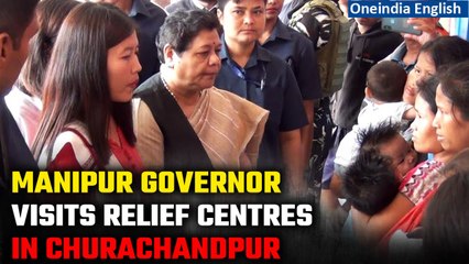 Download Video: Manipur: Governor Anusuiya Uikey meets people staying in relief camp in Churachandpur| Oneindia News