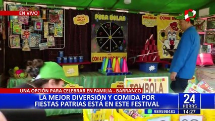 Diversión y comida por Fiestas Patrias en festival de Barranco