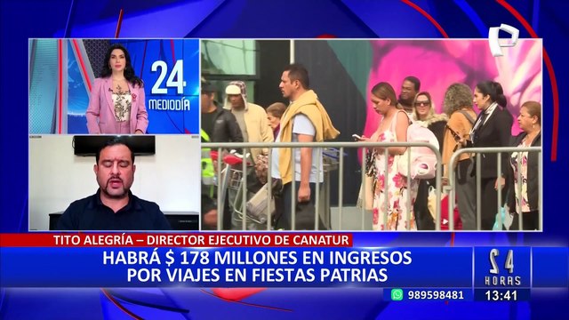 Tito Alegría: Estamos esperando casi un millón y medio de viajes por Fiestas Patrias