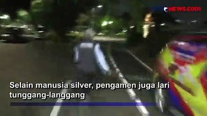 Razia PPKS di Gambir, Manusia Silver dan Pengamen Pontang-panting Kabur