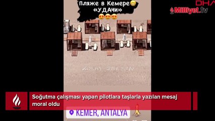 Rus pilot gökyüzünden çekip, paylaştı: Bugün Kemer sahilinde gördüm