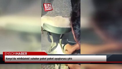 Konya’da minibüsteki zuladan paket paket uyuşturucu çıktı